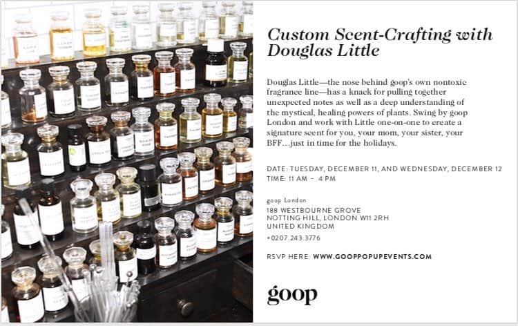 のインスタグラム：「Hey kids.....are you in London? This is not to be missed. One of the most beautiful experiences I’ve ever had......#customfragrance #heretic #goop #douglaslittle」