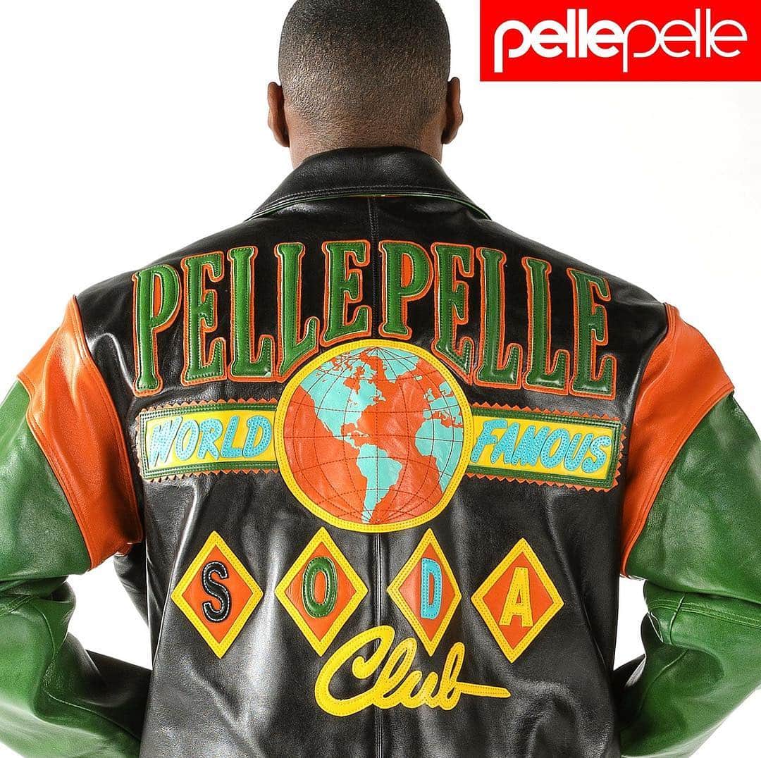 のインスタグラム：「SODA CLUB by PELLE PELLE www.pellepelle.com  #PellePelle #Pelle #MarcBuchanan #fashion #leatherjacket #leather #urbanfashion #hiphopfashion #streetfashion #streetwear #urbanwear #hiphop #rap #jacket #coat #womensfashion #mensfashion」