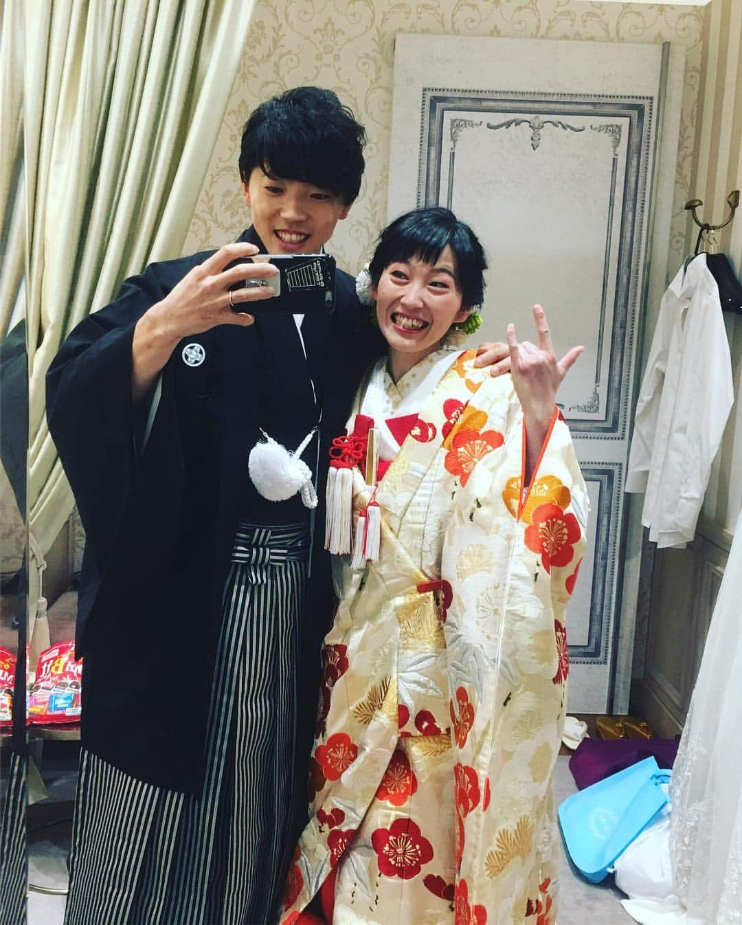 藤井快さんのインスタグラム写真 - (藤井快Instagram)「Wedding photos!!🤵👰 • 結婚写真撮ってきましたー。 • #kimono #dress #結婚しました #一年半前に #和装洋装 #式は未定」12月11日 21時24分 - fujii_kokoro