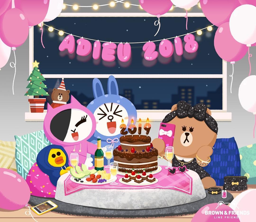 LINE FRIENDS_JPさんのインスタグラム写真 - (LINE FRIENDS_JPInstagram)「CHOCOとのフードパーティー まるで年末アワードみたい✨  #女子会 #おしゃれ #かわいい #忘年会 #BROWN #CHOCO #SALLY  #CONY #JESSICA #LINEFRIENDS」12月12日 17時09分 - linefriends_jp