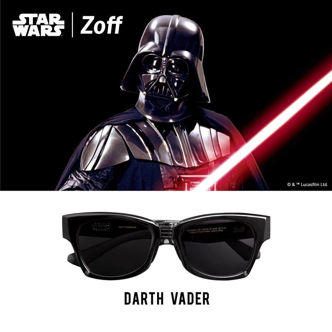 Zoff Officialのインスタグラム：「STAR WARS COLLECTION Premium Line [DARTH VADER MODEL] ダース・ベイダーのマスク装着時と素顔の時をイメージした Night & Day（2way）仕様のサングラスです。 【Zoff オンラインストア先行予約】2018 年12月15日(金) 【Zoff 原宿店限定先行販売（数量限定）】2019年2月中旬予定 【価格・アイテム別】18,000 円※税別・度なしレンズ付 【価格・コンプリートボックスセット】90,000円※5種セット・税別・度なしレンズ付 【URL】https://www.zoff.co.jp/shop/contents/starwars-premiumline.aspx 2018年12月7日（金）よりZoff 原宿店にて“プレミアムライン コンプリートボックスセット”を展示いたします。  #Zoff #eyewear #STARWARS #darthvader #eyeweardesign #glasses #ゾフ #メガネ #眼鏡」
