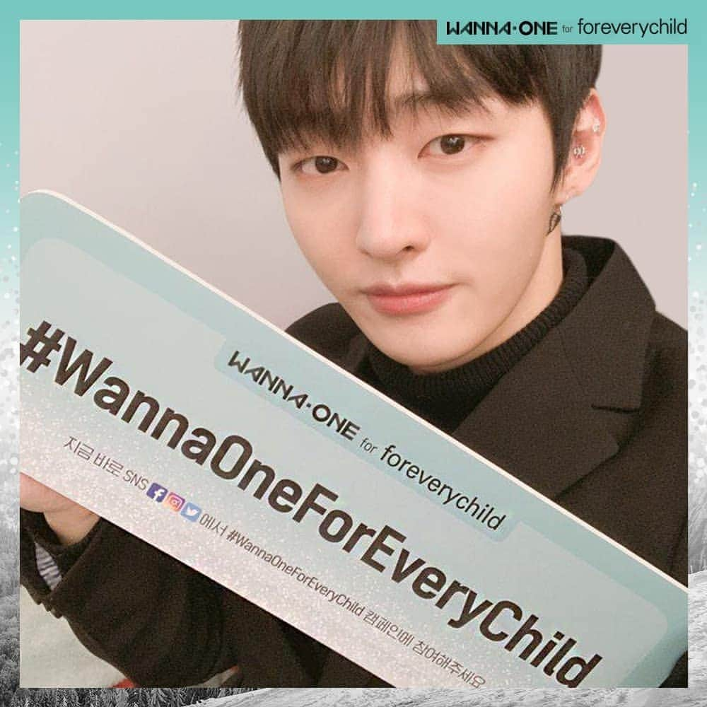 Wanna Oneのインスタグラム：「#WannaOneForEveryChild Campaign . 전 세계 어린이들이 따듯해질 수 있도록 워너원 멤버들과 함께 지금 바로 응원해주세요! 여러분의 참여가 따뜻한 바람이 되어 양털 담요 0807세트로 전달됩니다. . ▶참여방법 어린이들에게 따뜻함을 전해줄 나만의 아이템을 촬영하여 응원의 메시지와 함께 개인 SNS에 업로드해주세요! . ※필수 포함 내용 전 세계 어린이들이 따뜻함을 통해 환하게 웃을 수 있도록 행복한 얼굴로 우리 다시 만날 수 있도록 #WannaOneForEveryChild . 참여해주신 분 중 추첨을 통해 따뜻한 겨울을 보낼 수 있는 스페셜 기프트를 선물 드립니다. . ▶참여기간 12/1(토)~12/14(금), 12/21(금) 당첨자 발표 예정 . Wanna One for UNICEF *유니세프는 특정 브랜드나 상품을 후원하지 않습니다 . #WannaOneForEveryChild #WannaOneForUNICEF #WannaOne #워너원 #POWEROFDESTINY #봄바람 #UNICEF #유니세프」