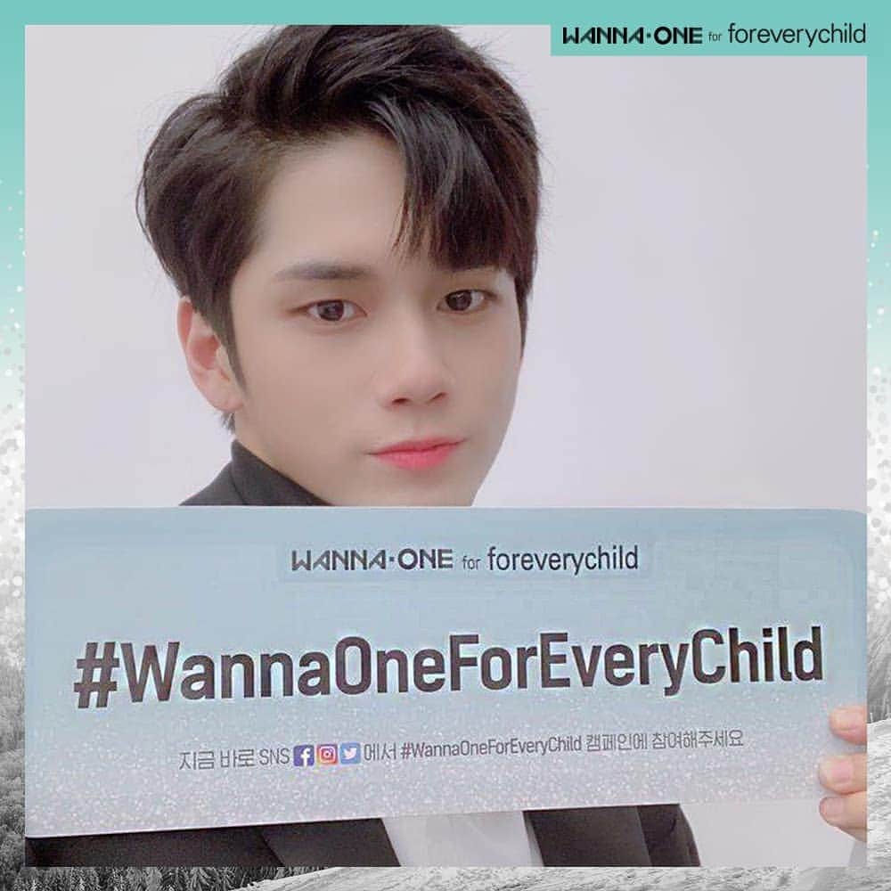 のインスタグラム：「#WannaOneForEveryChild Campaign . 전 세계 어린이들이 따듯해질 수 있도록 워너원 멤버들과 함께 지금 바로 응원해주세요! 여러분의 참여가 따뜻한 바람이 되어 양털 담요 0807세트로 전달됩니다. . ▶참여방법 어린이들에게 따뜻함을 전해줄 나만의 아이템을 촬영하여 응원의 메시지와 함께 개인 SNS에 업로드해주세요! . ※필수 포함 내용 전 세계 어린이들이 따뜻함을 통해 환하게 웃을 수 있도록 행복한 얼굴로 우리 다시 만날 수 있도록 #WannaOneForEveryChild . 참여해주신 분 중 추첨을 통해 따뜻한 겨울을 보낼 수 있는 스페셜 기프트를 선물 드립니다. . ▶참여기간 12/1(토)~12/14(금), 12/21(금) 당첨자 발표 예정 . Wanna One for UNICEF *유니세프는 특정 브랜드나 상품을 후원하지 않습니다 . #WannaOneForEveryChild #WannaOneForUNICEF #WannaOne #워너원 #POWEROFDESTINY #봄바람 #UNICEF #유니세프」