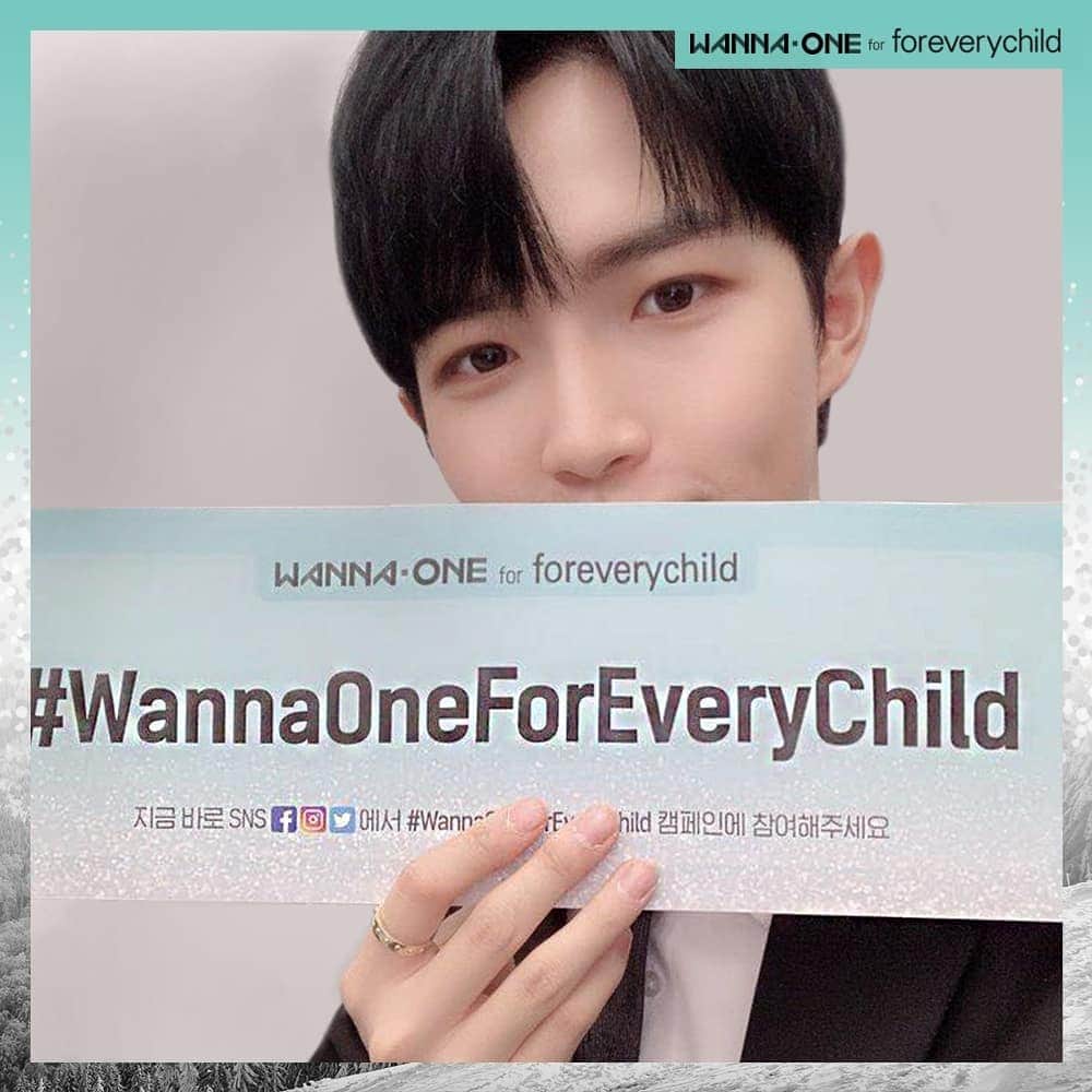 のインスタグラム：「#WannaOneForEveryChild Campaign . 전 세계 어린이들이 따듯해질 수 있도록 워너원 멤버들과 함께 지금 바로 응원해주세요! 여러분의 참여가 따뜻한 바람이 되어 양털 담요 0807세트로 전달됩니다. . ▶참여방법 어린이들에게 따뜻함을 전해줄 나만의 아이템을 촬영하여 응원의 메시지와 함께 개인 SNS에 업로드해주세요! . ※필수 포함 내용 전 세계 어린이들이 따뜻함을 통해 환하게 웃을 수 있도록 행복한 얼굴로 우리 다시 만날 수 있도록 #WannaOneForEveryChild . 참여해주신 분 중 추첨을 통해 따뜻한 겨울을 보낼 수 있는 스페셜 기프트를 선물 드립니다. . ▶참여기간 12/1(토)~12/14(금), 12/21(금) 당첨자 발표 예정 . Wanna One for UNICEF *유니세프는 특정 브랜드나 상품을 후원하지 않습니다 . #WannaOneForEveryChild #WannaOneForUNICEF #WannaOne #워너원 #POWEROFDESTINY #봄바람 #UNICEF #유니세프」
