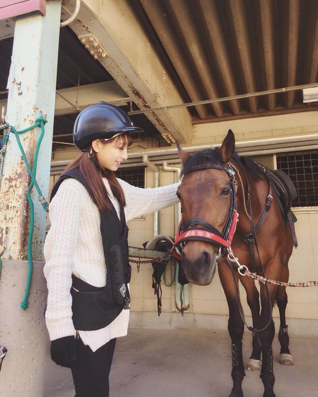 尾形穂菜美さんのインスタグラム写真 - (尾形穂菜美Instagram)「早く一人前の武士になりたい。 お馬さんかわいいのよ。 相棒になってくれないかな。  #おやすみ #🐴 #💓」12月14日 0時42分 - honami_ogata