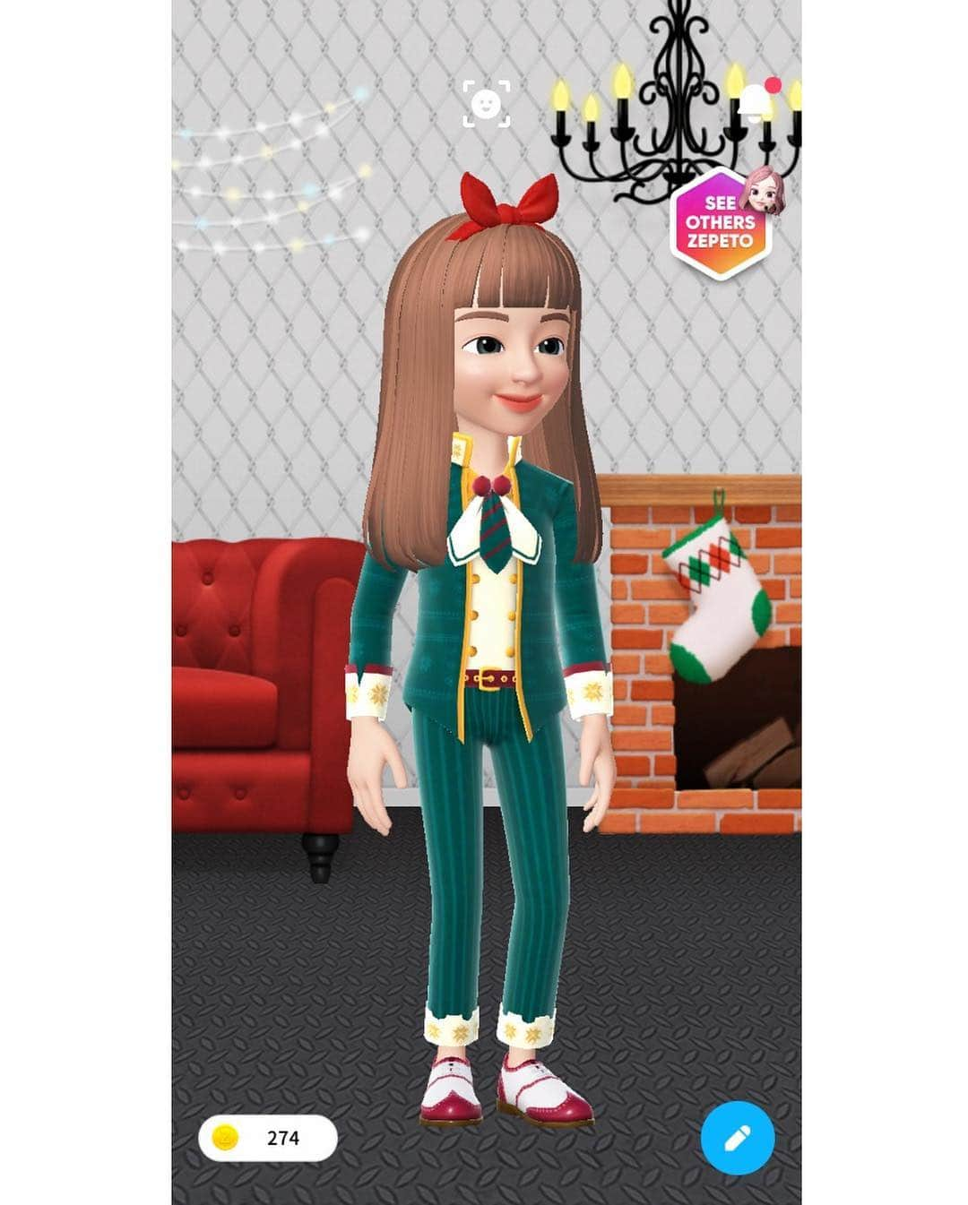 金山睦さんのインスタグラム写真 - (金山睦Instagram)「#ゼペット #ZEPETO #ちっか♡ さん 出来た💎 自分の子供みたいに思えて可愛い😍❤️ 鼻が丸っこいとことか、顎のラインとか、ほんと似てるw けど、楽しみ方がわからない…😹」12月17日 18時10分 - kanayama_chika