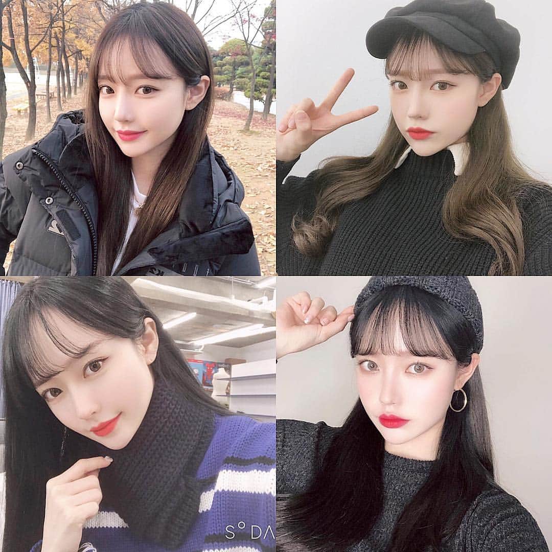 原涼香のインスタグラム：「ㅤㅤㅤㅤㅤㅤㅤㅤㅤㅤㅤㅤㅤ よくハヨンちゃんの写真を シースルーバングのイメージにして 持ってきてくれるお客様多いです✂️💓 ㅤㅤㅤㅤㅤㅤㅤㅤㅤㅤㅤㅤㅤ 目力アップ🐶💕 ㅤㅤㅤㅤㅤㅤㅤㅤㅤㅤㅤㅤㅤ もちろん、 前髪カットだけのご予約も🆗です🥰 ㅤㅤㅤㅤㅤㅤㅤㅤㅤㅤㅤㅤㅤ」