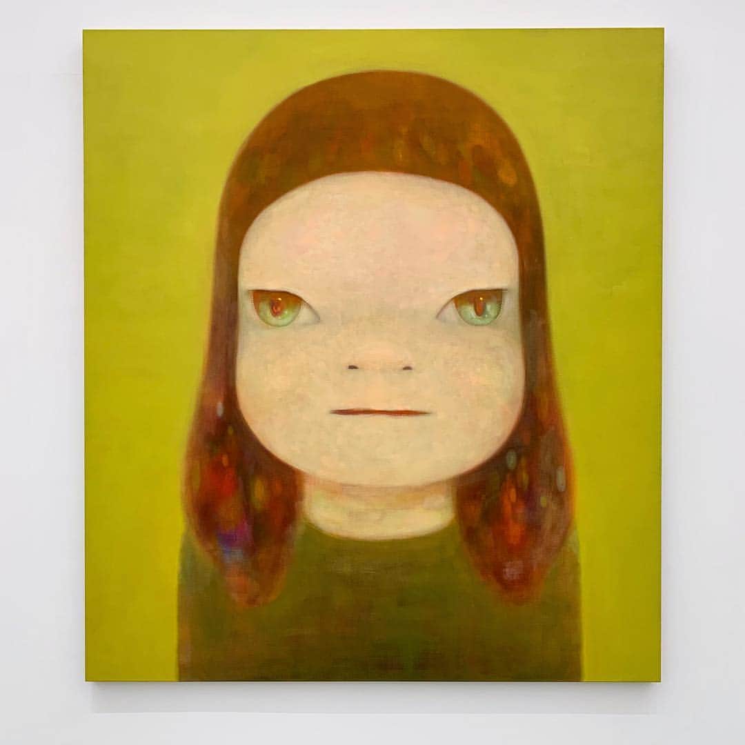 奈良美智のインスタグラム：「this portrait painting will leave from here soon. but other two paintings will stay here for one year.  anyway N’s YARD will be a winter break for about three months ( 18.Dec.2018 ~ 27.Mar.2019 ).」