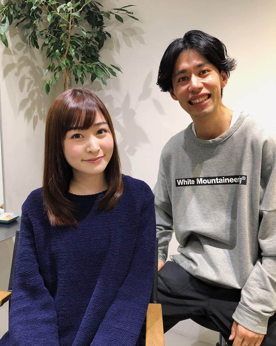 のインスタグラム：「えりなちゃん2018切り納め  レギュラーも色々やってて本当すごい👏 めちゃめちゃいい子だからこれからもどんどん活躍してくだろうなー☺️ また来年もよろしく！  #岩田絵里奈 #女子アナ #並びすご」