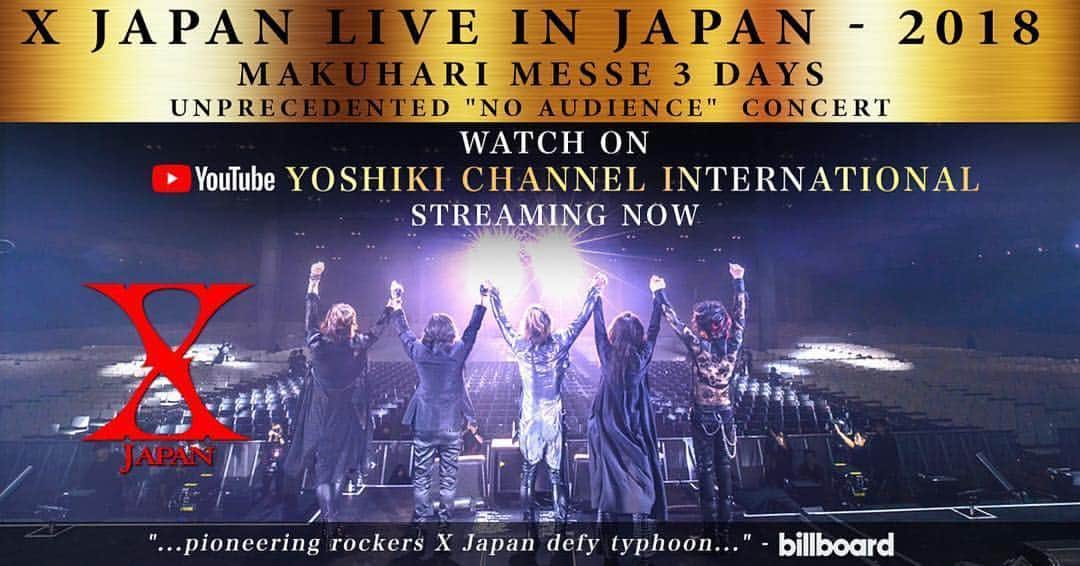 X Japanさんのインスタグラム写真 - (X JapanInstagram)「Finally available internationally! #XJAPAN's legendary "No Audience" Live Concert! Full-length 3-hour event now streaming!  International → http://bit.ly/YoshikiChannel_Intl In Japan → http://bit.ly/YoshikiChannelJP #Yoshiki @XJapanOfficial @YoshikiOfficial @toshl_officia @sugizo_official」12月22日 11時23分 - xjapanofficial