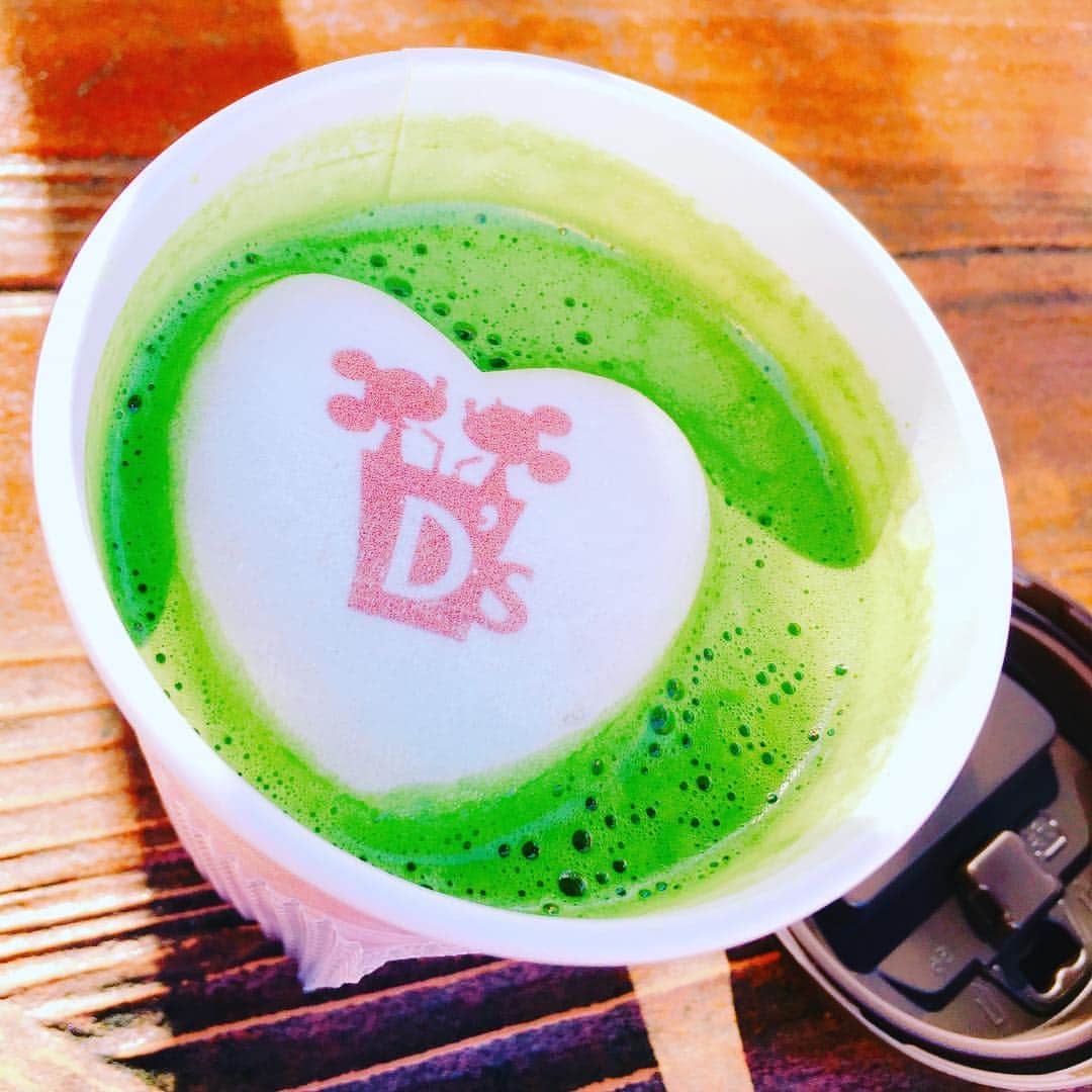 のインスタグラム：「ディズニー抹茶ラテ😊❤️小豆いり💗💗」