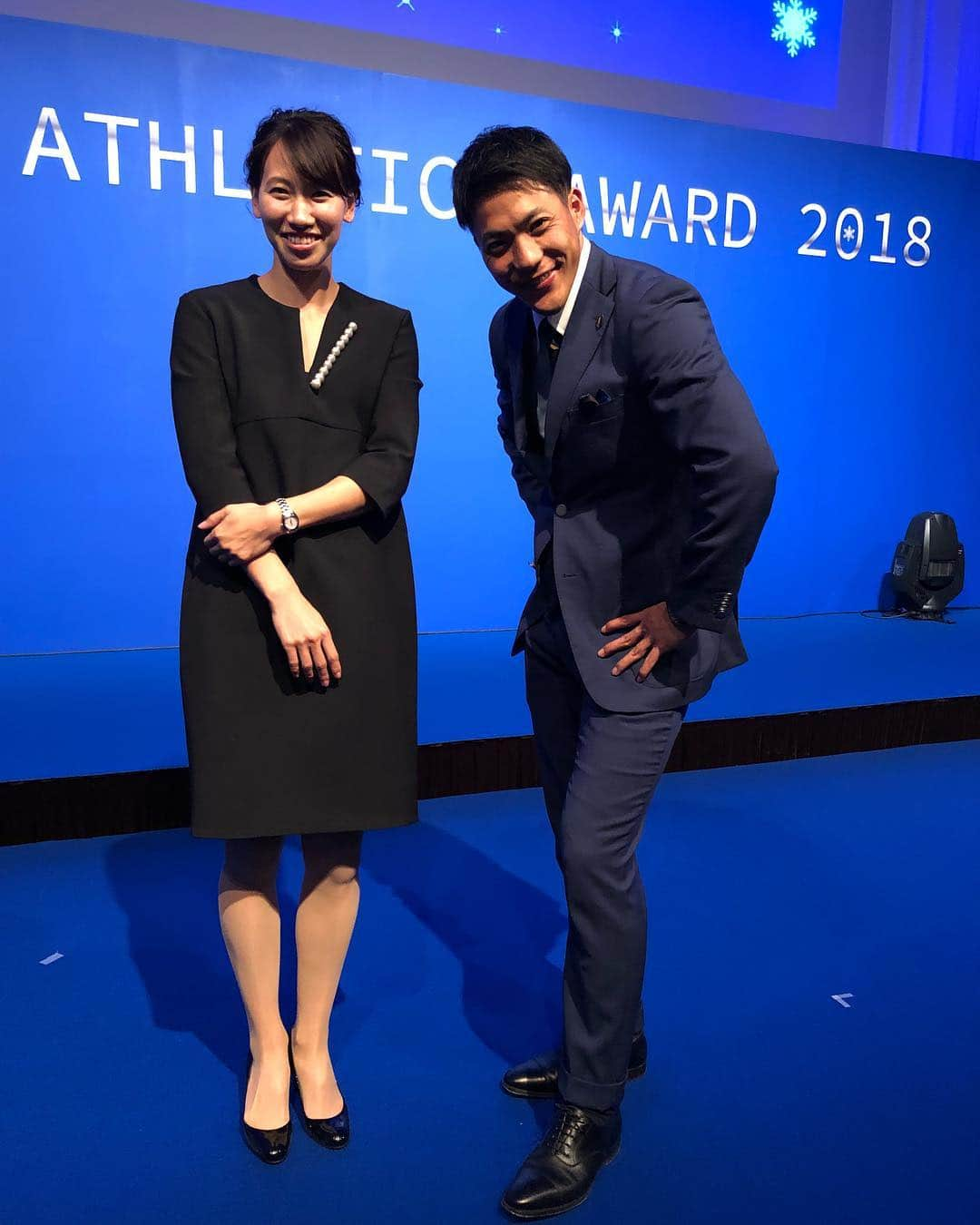 福島千里のインスタグラム：「: athletics award 2018に行ってきました🥂」