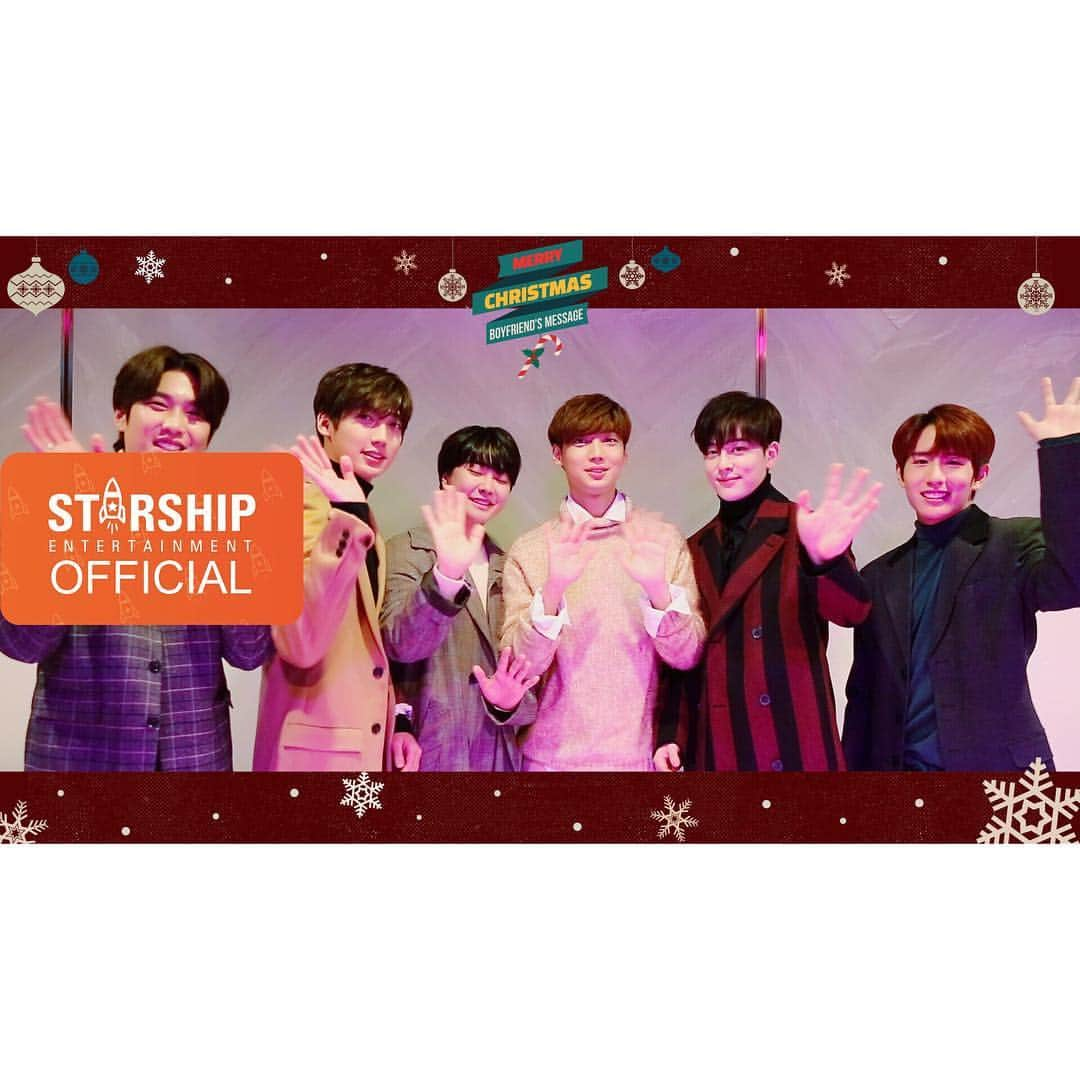 BOYFRIENDのインスタグラム：「[#BOYFRIEND] [Special Clip] #보이프렌드 - 2018 #Christmas Message 👀✔️ https://youtu.be/65vTqjj12-A http://www.vlive.tv/video/103551」