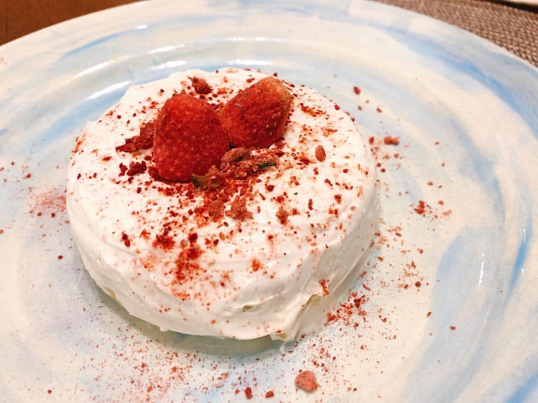 山賀琴子さんのインスタグラム写真 - (山賀琴子Instagram)「今日はコタローの誕生日🎂 2歳おめでとう💕 ケーキはさつまいもをふかして、つぶして、丸い形に整えてギリシャヨーグルトを塗った上にドライ苺を飾っただけのシンプルなものを作りました☺️ #12月24日」12月24日 20時17分 - kotokoyamaga
