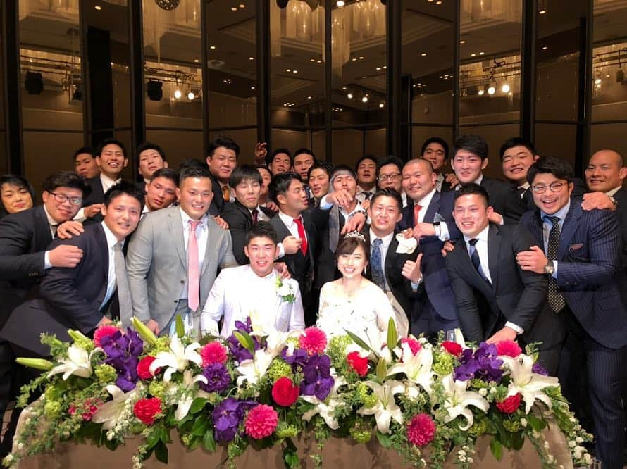 小林悠輔さんのインスタグラム写真 - (小林悠輔Instagram)「. 大好きなとも先輩の結婚式💒 幸せいっぱい💍 おめでとうございます㊗️ @tomotakajo」1月21日 13時47分 - yuuusuke0812