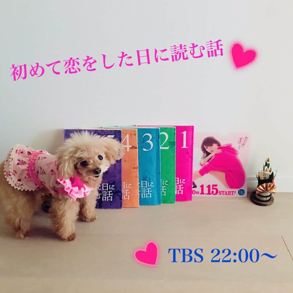 深田恭子のインスタグラム：「皆さま2019年もどうぞ宜しくお願い致します。ドラマ「初めて恋をした日に読む話」1話ご覧になってくださった方もいらっしゃるんでしょうか❓‼️💦皆さまに胸キュンという感情をお届けできたのかドキドキ😣本日放送の2話は物語が進んでいきますので更にお楽しみ頂けたらと思います♥️それで....あのですね😣♥️💦 #風邪に免疫強い方教えてください #眠る時は沢山着ますか #なんでも試してみますから #お願い教えてください #おしくらまんじゅうしたいですね #えへへ #初めて恋をした日に読む話 #はじこい #kyokofukada_official」