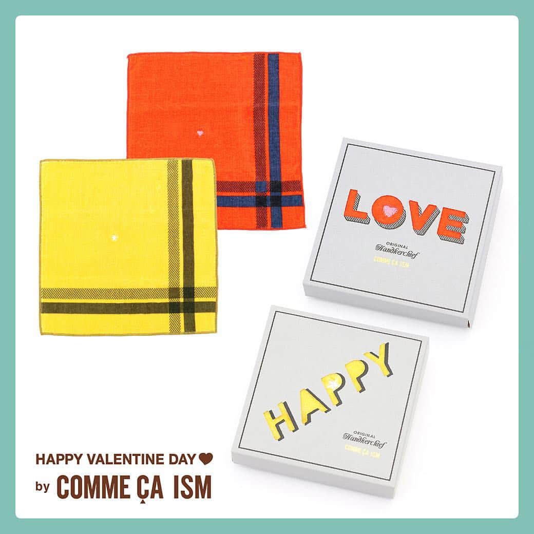 COMME CA ISMさんのインスタグラム写真 - (COMME CA ISMInstagram)「▽ 【コムサイズムのバレンタインギフト シリーズ】 バレンタインまで、あと1ヶ月を切りました・・・ コムサイズムではタオルハンカチやチョコレートなどを取りそろえてます！ ・ 文字がくり抜かれたBOX入りのタオルハンカチは チェックの柄に刺繍入り。 LOVEのBOXにはハートの刺繍、HAPPYのBOXには星の刺繍が入ってます。 ・ ＜タオルハンカチ＞ ￥800+税 ▽ #コムサイズム #コムサ #commecaism #commeca #familyfashion #コムサイズムのバレンタイン #バレンタインデー #バレンタイン限定 #バレンタイン #valentine #バレンタインギフト #プレゼント #ギフト #🎁 #メンズファッション #メンズカジュアル #メンズコーデ  #フォトジェニック #映え #インスタ映え #タオルハンカチ」1月23日 15時25分 - commecaism_official