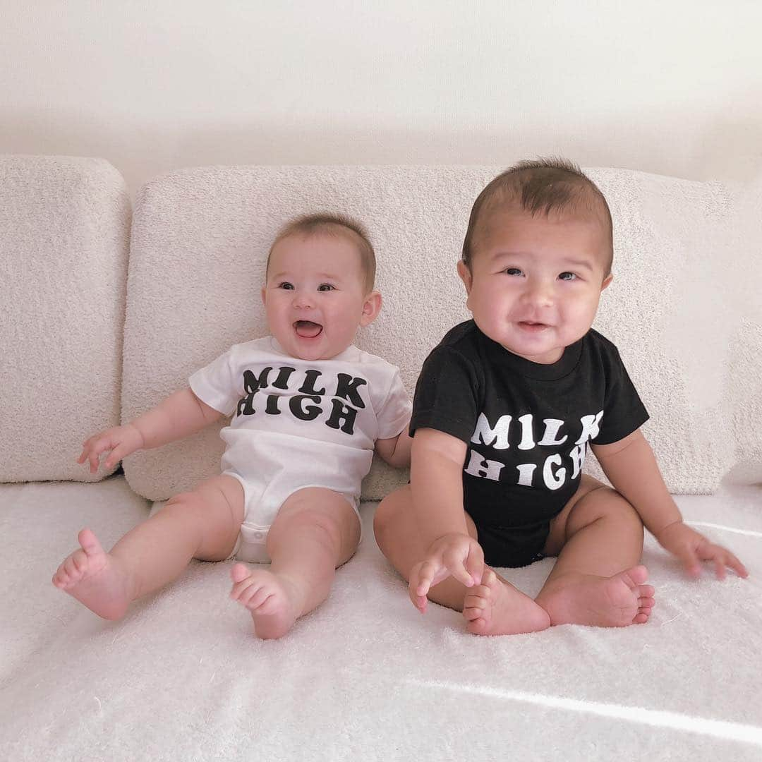 MALIAさんのインスタグラム写真 - (MALIAInstagram)「MILK HIGH🍼 #AnelaBabies #AnelaTokyo  #ココちゃんとポコちゃん 👶🏼♥️」1月23日 12時02分 - maliarehman