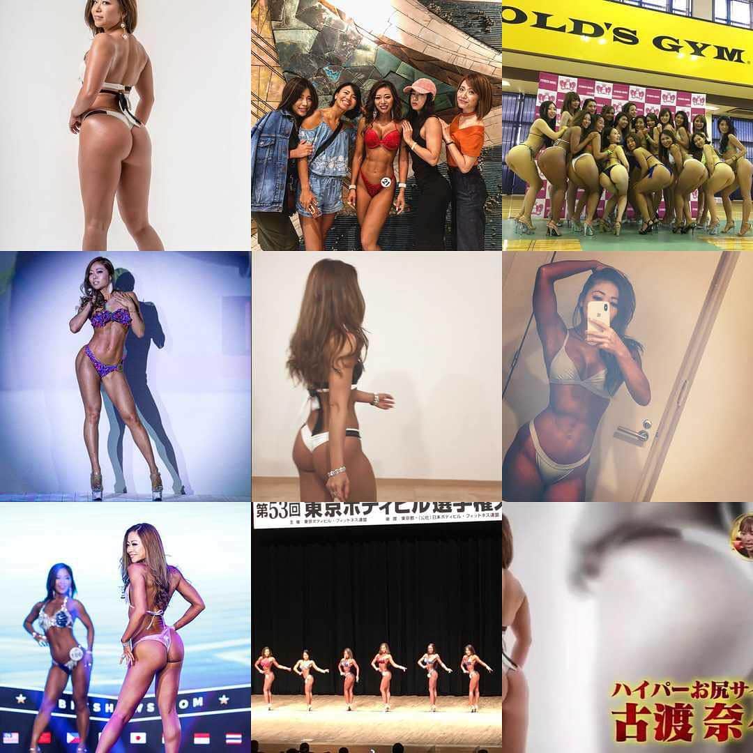 古渡奈々子のインスタグラム：「#2018bestnine 皆さま、最近筋トレネタ少ないのにご覧いただきありがとうございます🙏 . あれ？2017年に撮った写真が多くない？面白いことに左３つと真ん中は2017年のもの。 そしてビキニばっかり。しかしどれも室内でイベント出演か競技のものばかり。 来年は普通に海かプールでビキニ着たいなぁ… ここ2年近く行ってない旅行も行きたいなぁ… . 2019年、筋トレネタ少なくてもよろしくお願い申し上げます😭 . #してなくはないよ筋トレ #頻度が落ちてる #強度も落ちてる #上がったのは体脂肪率 #女度は上がったと信じたい #いやそんなこともないか #反省しよう #そうしよう #気づいたら平成そろそろ終わる #平成ジャンプする昭和59年生まれ #2018 #yearend  #年末 #2019」