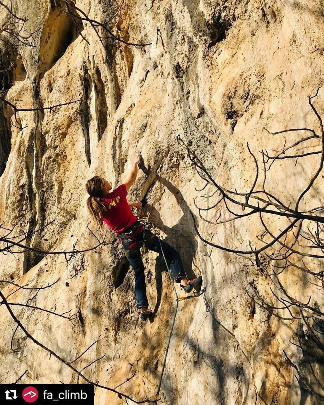 マヤ・ヴィドマーのインスタグラム：「#repost @fa_climb 😍🥳 .  What else could you wish for birthday..?🥳 . #rockclimbing #birthday #nature #buzet #istrsketoplice #climbingismypassion . @fa_climb #favibe 😍」