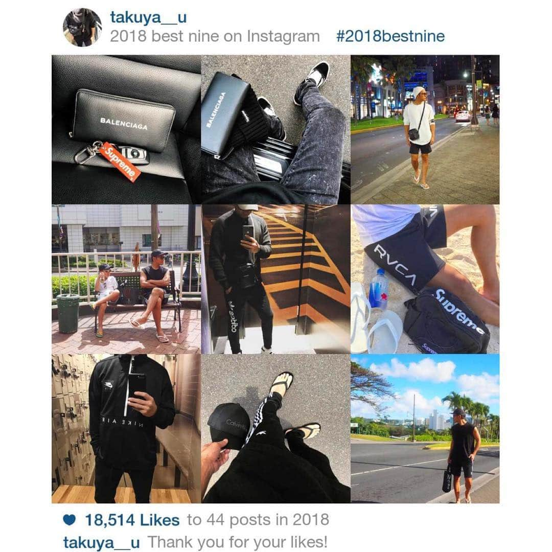 tky1098のインスタグラム：「bye-bye 2018🐶 Also regards 2019🐗 2018年は全然postできてなかったから2019年はもうちょっとpostしよっかな📸 #bestnine2018」