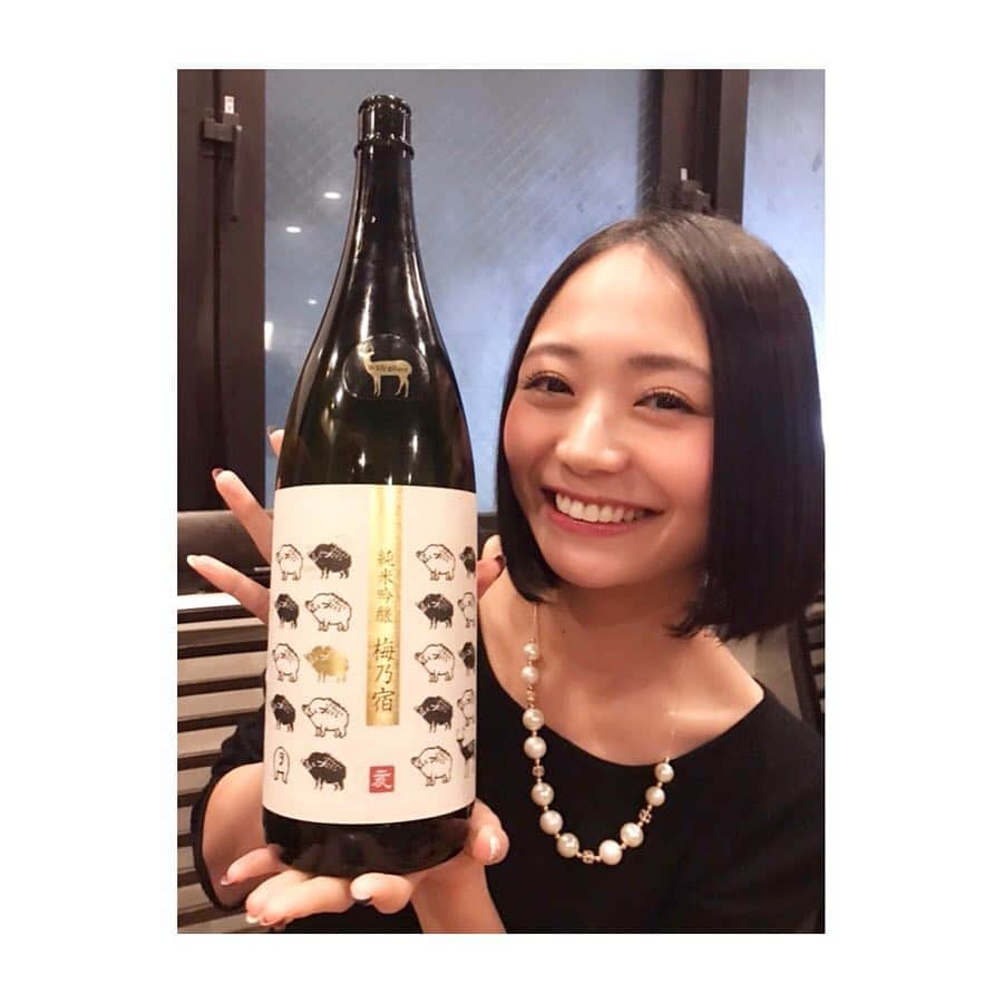 緑川静香さんのインスタグラム写真 - (緑川静香Instagram)「【しーたん日本酒録】  奈良 梅乃宿酒造 梅乃宿 純米吟醸 ジビエ  蔵内で一年熟成させたしっとりしたお酒。  明けましておめでとう今年もたくさん楽しいことしようねなんて言いながらがっつりイノシシ料理を食べコタツに入りながら笑ってる状況どこ。  #しーたん日本酒録 #唎酒師 #日本酒 #日本酒女子 #奈良 #梅乃宿酒造 #梅乃宿 #純米吟醸 #ジビエ #sakemaster #japanesesake #sake  #どんな濃い味の料理にも負けない #肉料理とのペアリングに #お燗女子としては燗したい #ほっこりする #旨味がよりでる #力強い酸 #しっかりとした味わい #心地よい余韻 #高島雄町を100%使用 #生もと仕込み #今年も日本酒たくさん飲むのでしょう #よろしくです」1月2日 13時57分 - midorikawa_shizuka