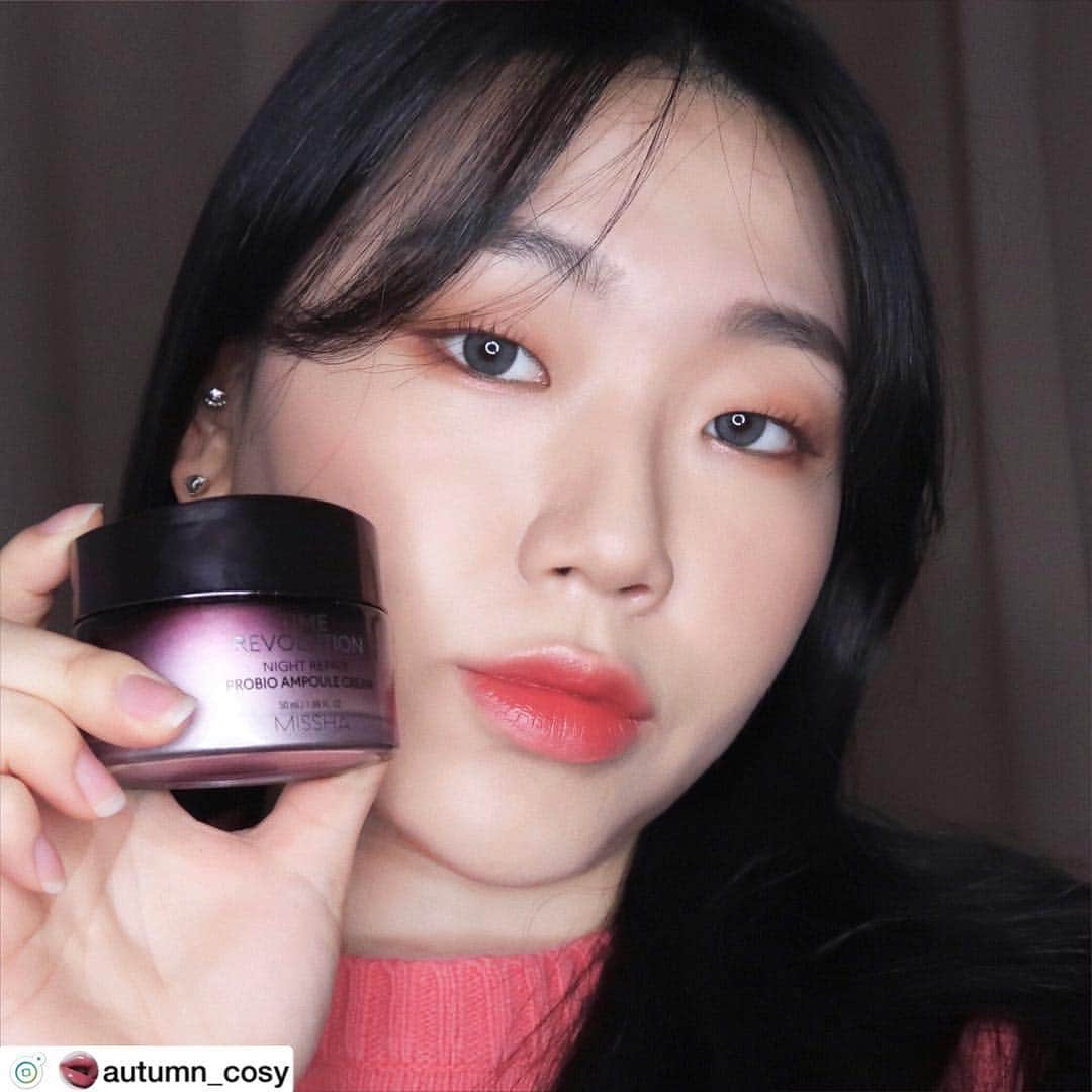 미샤 MISSHAさんのインスタグラム写真 - (미샤 MISSHAInstagram)「[벌써부터 간증 쏟아버려..💟] - 10x more powerful Borabit ingredients! PROBIO AMPOULE CREAM - 괜히 1,000만병 판매가 아니라구(속닥속닥) 한파에도 탄력과 수분 다 잡아주는 ☝🏻등공신 훈훈하다 못해 HOT하다는 #압축크림 만나보세요! - #미샤 #앰플압축크림 #보랏빛앰플」1月4日 17時28分 - missha.official