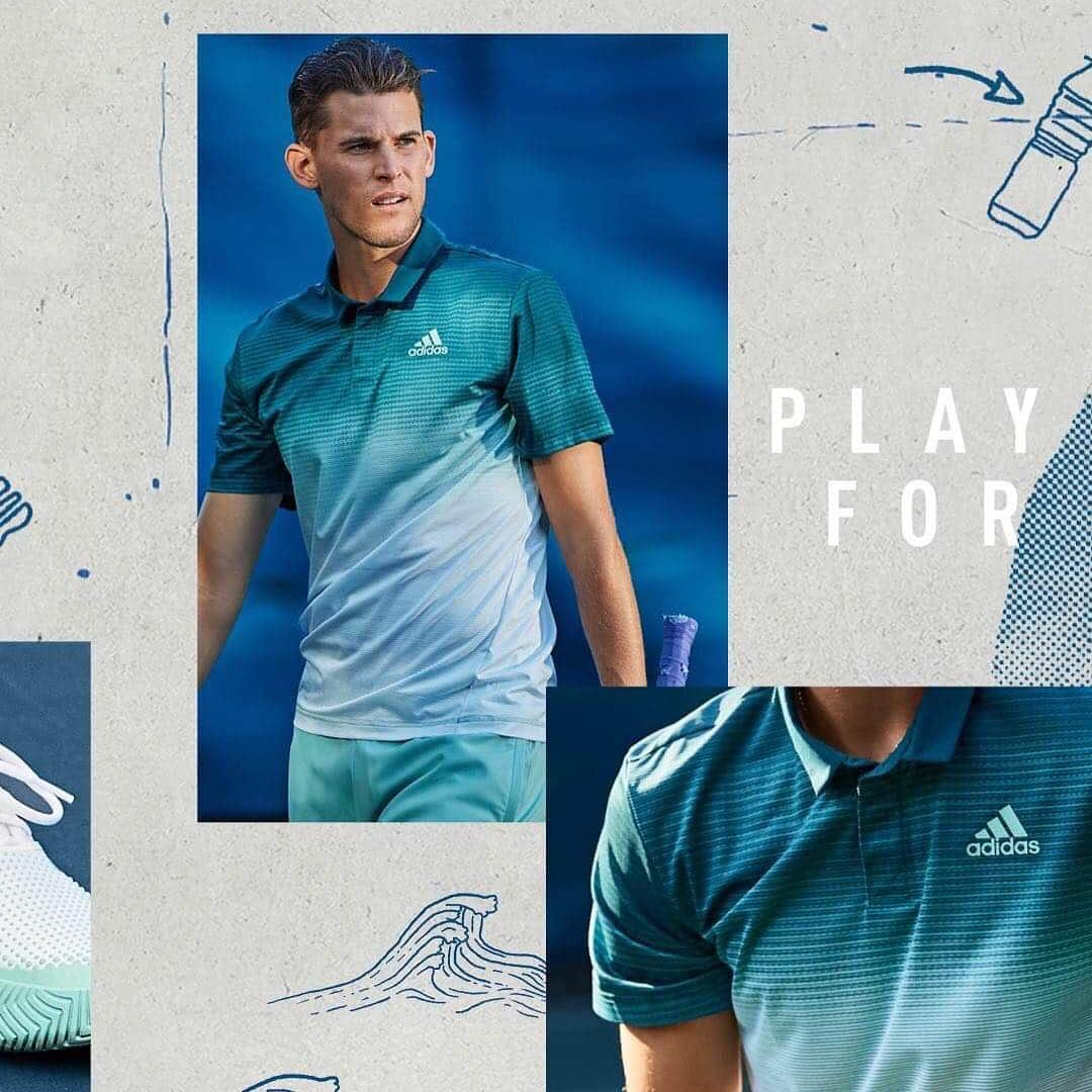 ドミニク・ティエムさんのインスタグラム写真 - (ドミニク・ティエムInstagram)「@adidastennis and @parley.tv turns threat into thread and plastic waste into performance sportswear. Join the movement!  #HereToCreate #adidasParley  #createdwithadidas #4ocean」1月5日 4時35分 - domithiem