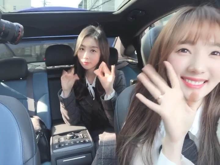 ミンヒ のインスタグラム：「가평 출발👭 촬영 잘하고 올게용!!🙌🏻」