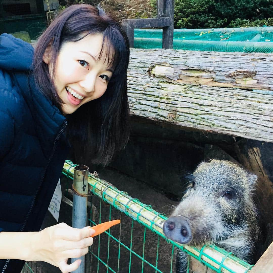 萩美香のインスタグラム：「イノシシと私。 #2019  #亥  #年女  #今年もよろしくお願いします🐗」