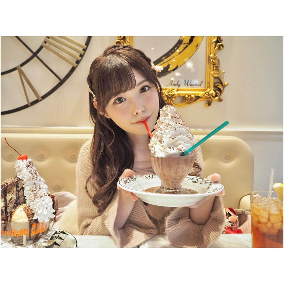 橋本ありなのインスタグラム：「おされなカフェでデートしてきた💗」