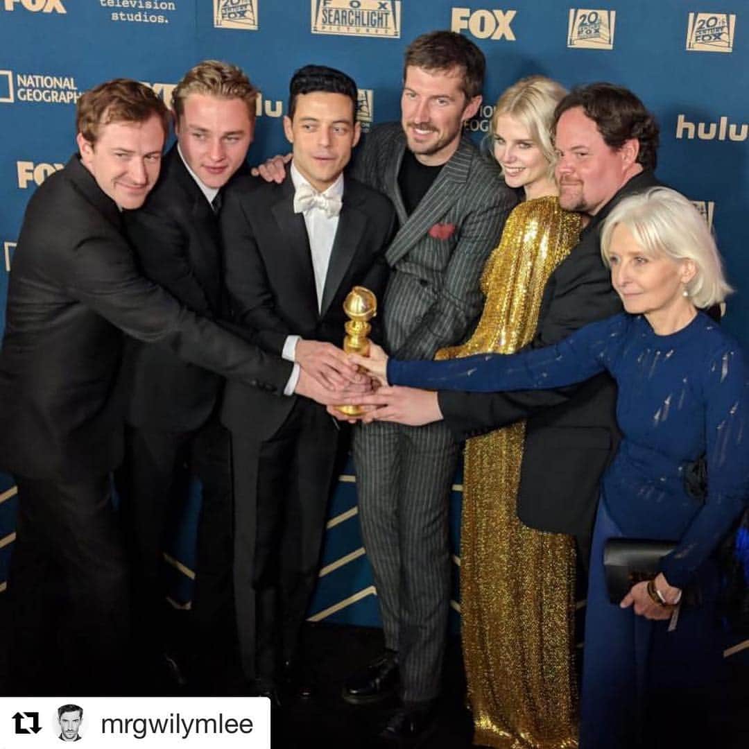 映画『ボヘミアン・ラプソディ』公式のインスタグラム：「. 盟友たちも快挙を祝福‼️ #ボヘミアンラプソディ #ボヘミアン胸アツ #bohemianrhapsody #Repost @mrgwilymlee Well this is just awesome!! #bohemianrhapsodymovie #goldenglobes」