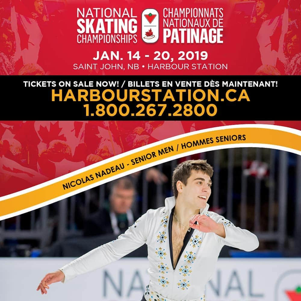 ニコラ・ナドゥーさんのインスタグラム写真 - (ニコラ・ナドゥーInstagram)「The best skaters in the country are heading to Saint John, NB! Come watch us compete for the podium #CTNSC19 >> tickets >> http://www.harbourstation.ca/event/skate-canada-single-events/916 #creatinghistory」1月8日 6時41分 - nic_nadeau