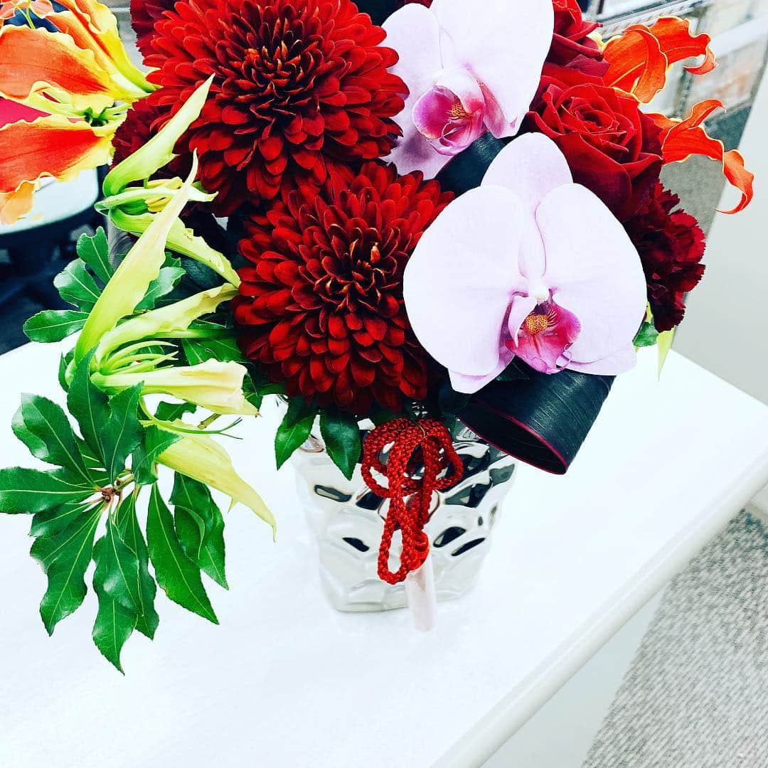 戸谷公人のインスタグラム：「また綺麗な花が届いた💐 ありがとうございます✨  嬉しい限りです！ #祝花 #感謝の気持ち #青二プロダクション」