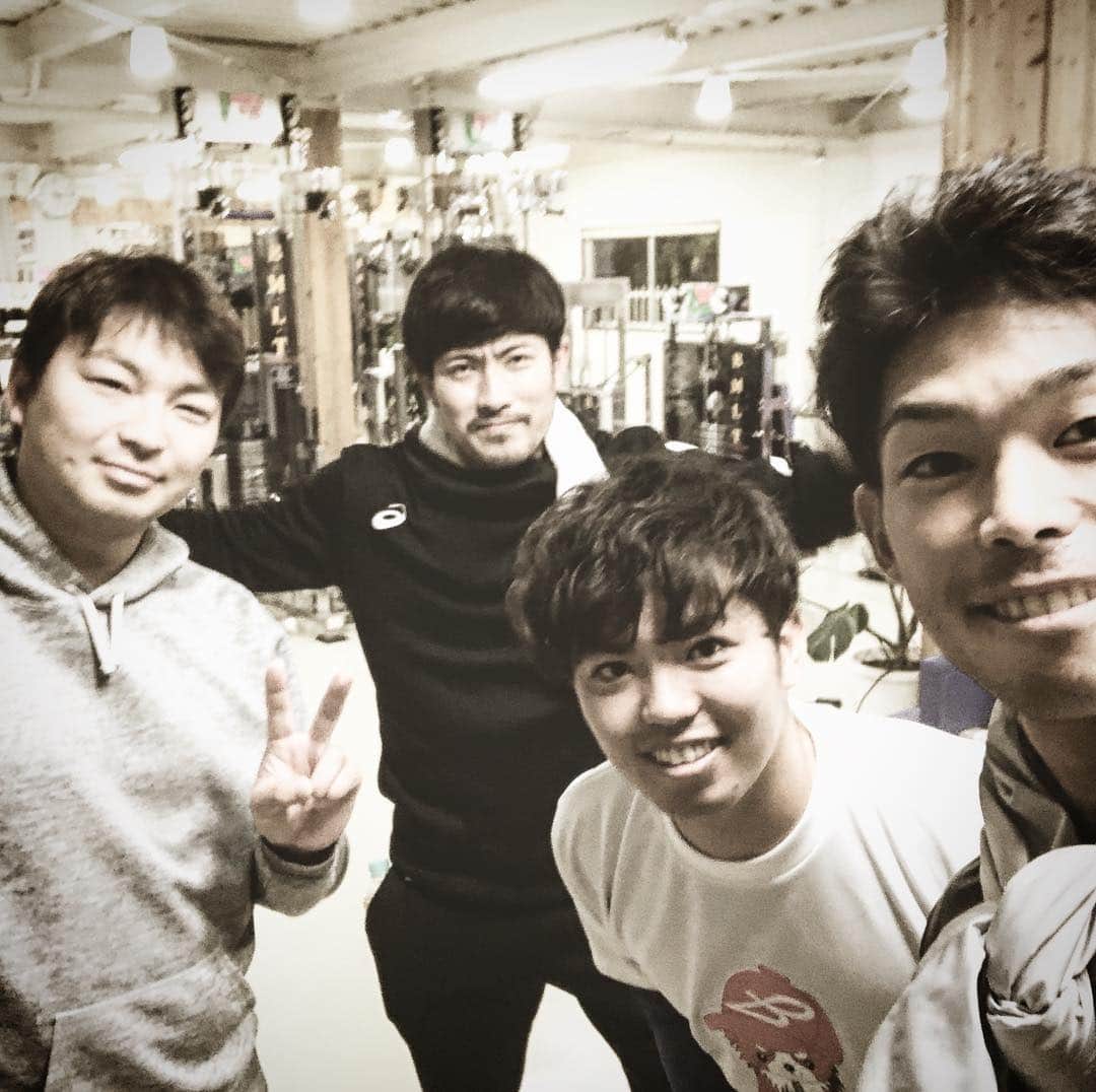 祖父江大輔のインスタグラム：「#鳥取ワールドウィング #自主トレ#中日ドラゴンズ#祖父江大輔#田島慎二#又吉克樹#横浜denaベイスターズ #東克樹#新人王」