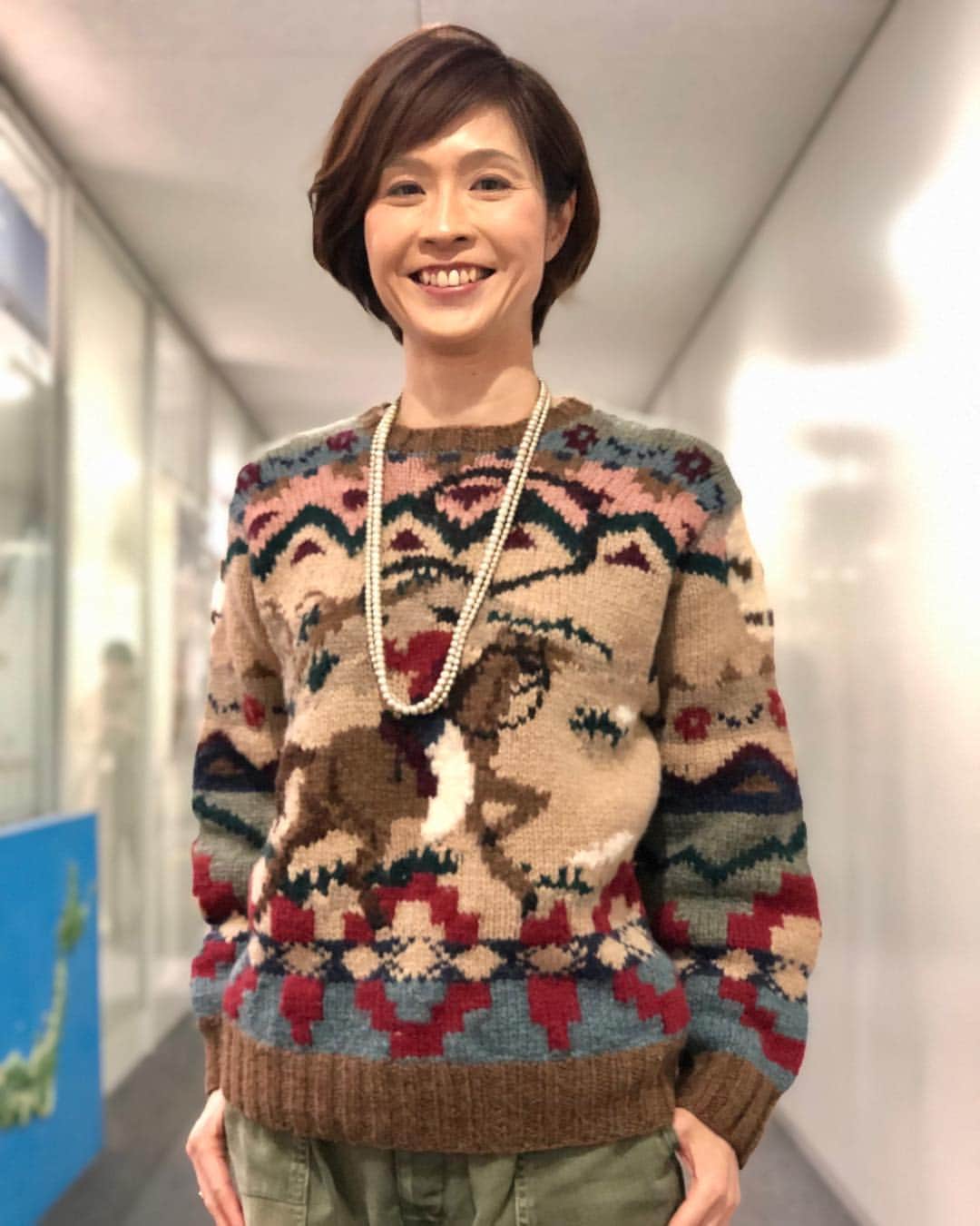 今村涼子さんのインスタグラム写真 - (今村涼子Instagram)「#私服 今日は寒かったんで #古着ニット #ラルフローレン ウールタイツに#パラブーツ#アメカジ」1月10日 22時11分 - ryoko.imamu