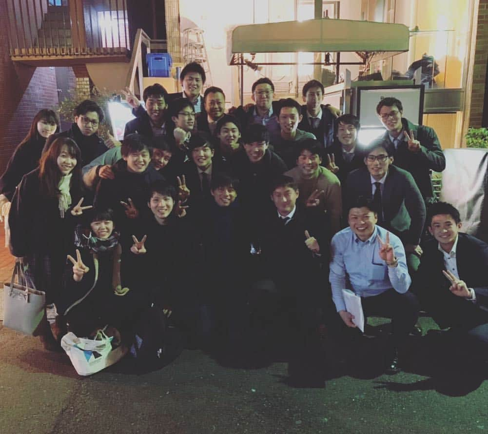 平田亮介さんのインスタグラム写真 - (平田亮介Instagram)「理生さんの送別会！！ 理生さんありがとうございました😊 そしてお疲れ様でした！！ #ホンマにありがとう #中央大学 #中大OB」1月11日 0時03分 - ryosukehirata