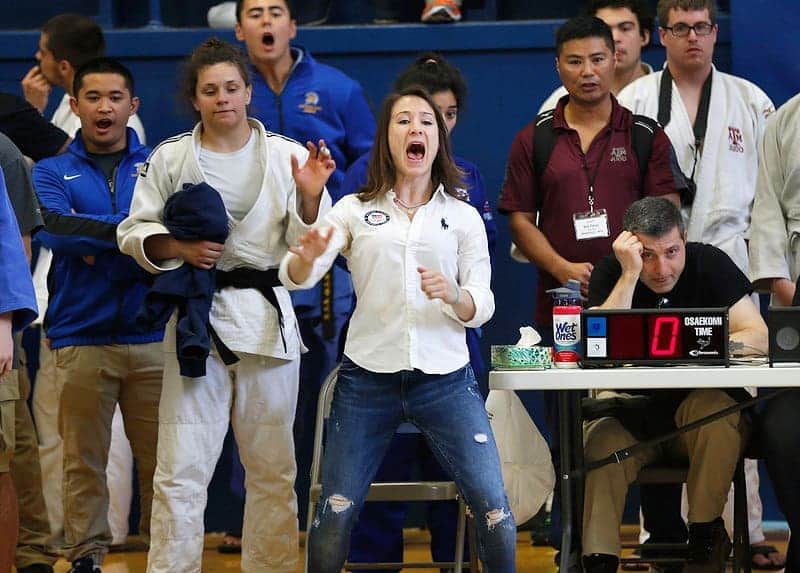 マルティ・マロイのインスタグラム：「When you wake up and remember it's Friday!! Got a better caption? Leave it in the comments! Better yet, tag your favorite CRAZY🤪 coach! #TGIF  @mikeswain71 @nakano_judo_academy @jimmypedrous @judosilencer 📸: Patrick Tehan/ @bayareanewsgroup」
