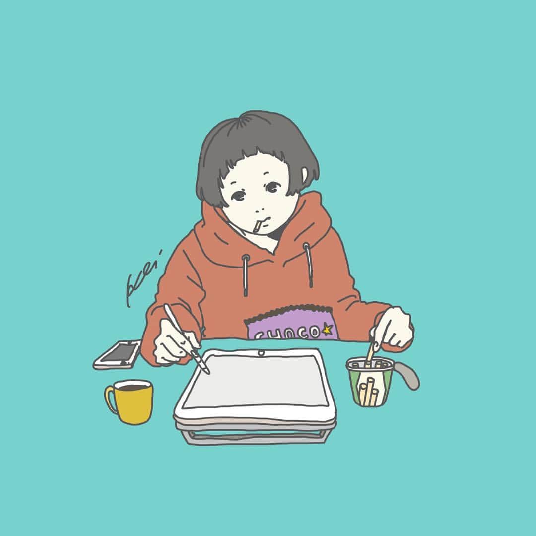 奥田 けいさんのインスタグラム写真 - (奥田 けいInstagram)「娘が寝てからのちょっとしたお楽しみタイム👐  #illustration#collage #sky #igersjp #instagood #drawing#illustgram#空#青#blue#イラスト#デジタルイラスト#漫画」1月16日 22時40分 - kei__okuda