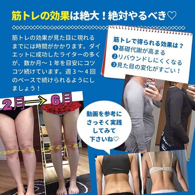 ヤセレポさんのインスタグラム写真 - (ヤセレポInstagram)「【ダイエット女子が実践すべき 自宅でできる筋トレを動画で紹介！】 . . ダイエットできれいに痩せた人の ほとんどが筋トレを実践しています😉 . とは言え、自宅トレーニングでも 十分効果的なので、ハードルは高くありません✨ . ここでは、ダイエット成功者が実践した筋トレを 動画で紹介します😍 . . より詳しく知りたい方は ヤセレポサイトも要チェック❤️ サイトでは他にも体験者のコメントを多数紹介😆 動画もまだまだありますよ😘 https://yaserepo.jp/11803 . . また、ヤセレポインスタでは、 たくさんのダイエット方法を紹介しています😊 💓フォローお待ちしています💓 . . . #ヤセレポ #ダイエットなう #万年ダイエッター #やせる #痩せるぞ #ダイエット頑張る #ダイエット専用アカウント #食事改善 #産後太り #痩せよう #ダイエット垢 #ゆるゆるダイエット #リバウンド #見た目重視 #体脂肪率 #シェイプアップ #ダイエット部 #ダイエットアカウント #バスト #体質改善 #食べて痩せる #ダイエット中 #インスタダイエット #ダイエッターさんと繋がりたい #動画 #ダイエット動画 #筋トレ女子 #宅トレ」1月17日 10時27分 - eatopic_official