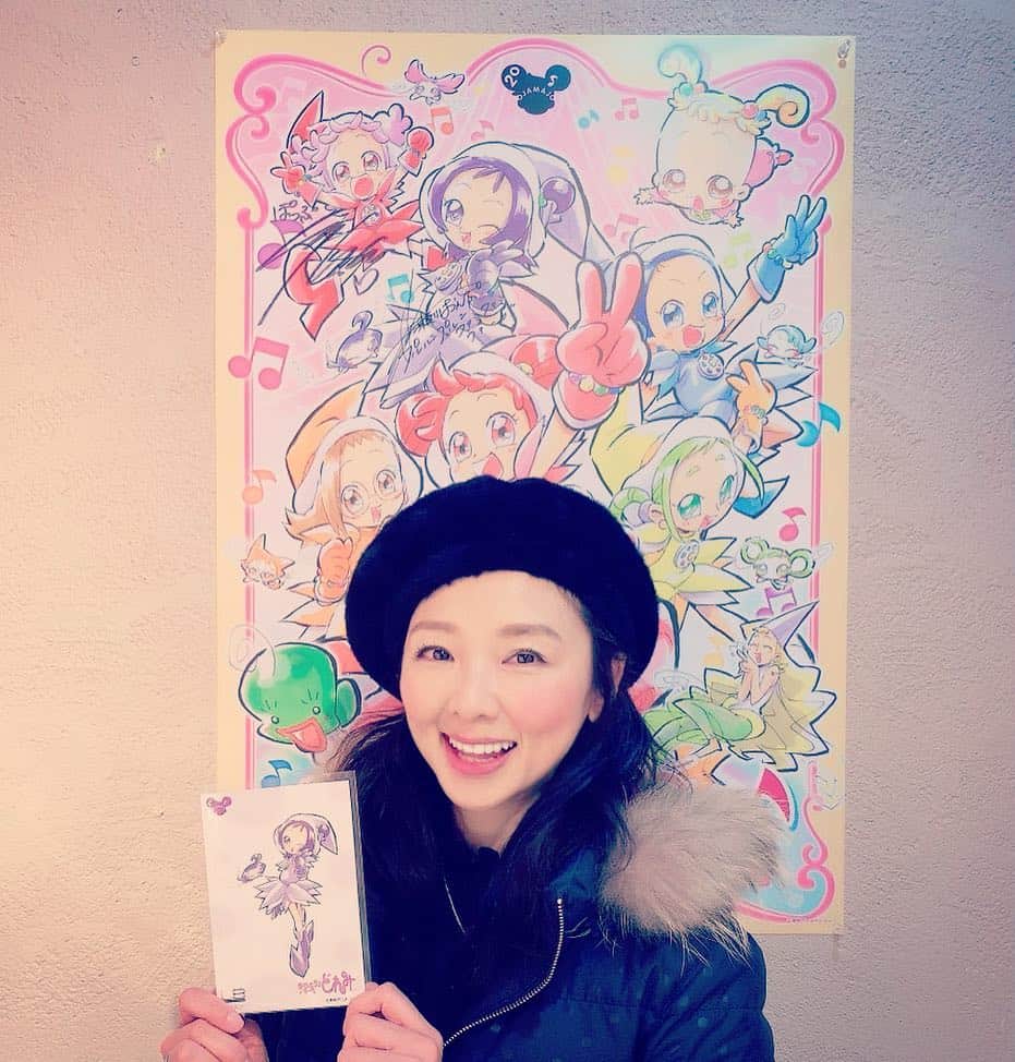 宍戸留美のインスタグラム：「#おジャ魔女どれみ #おジャ魔女どれみSHOP #20周年 #東映アニメ #魔女っ子 #池袋pparco #限定 #ポスター #サイン #anime #japanese #kawaii #紫 #声優 #宍戸留美 #山咲智美」