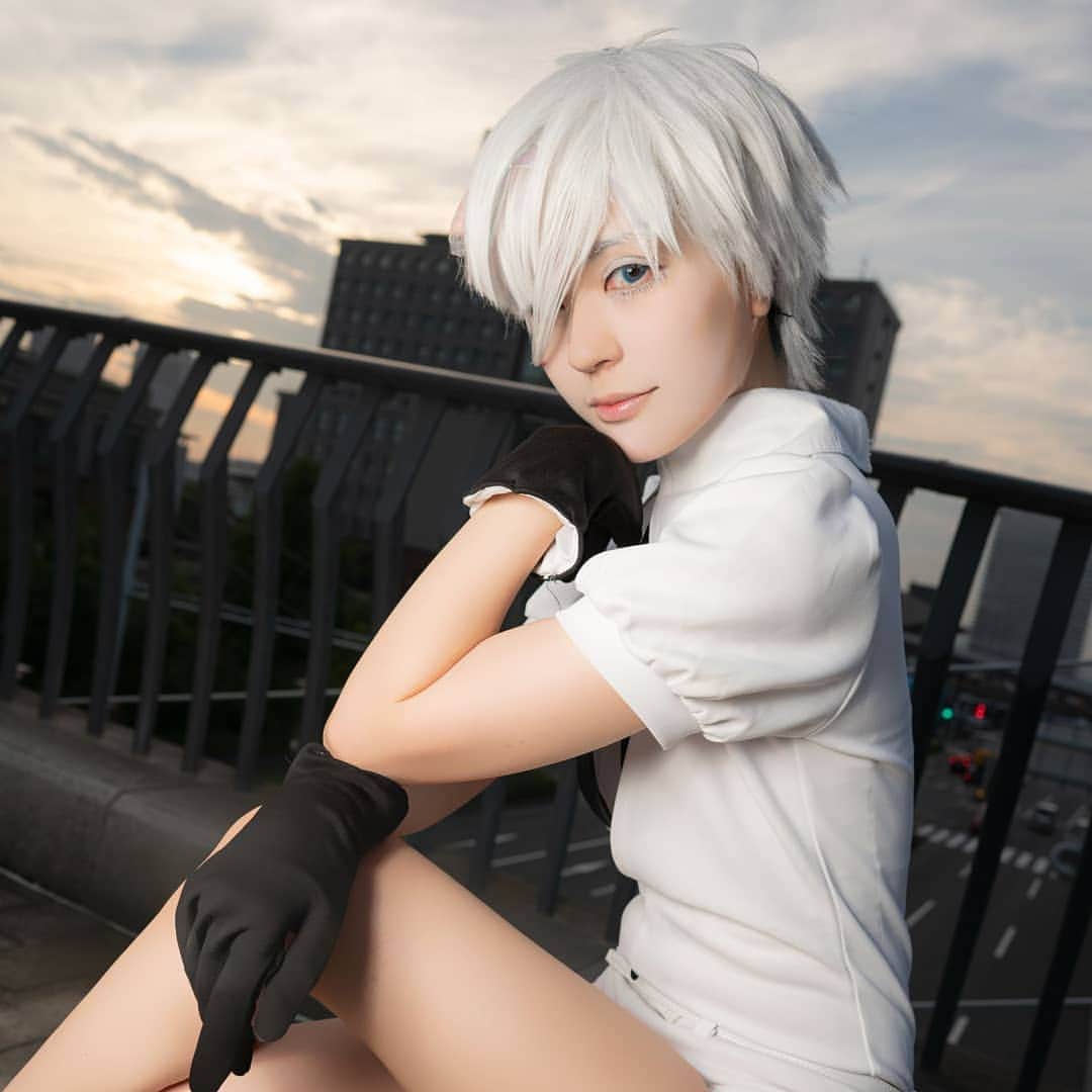 藤波さとりのインスタグラム：「冬の番人 #宝石の国 #コスプレ #宝石の国コスプレ部」
