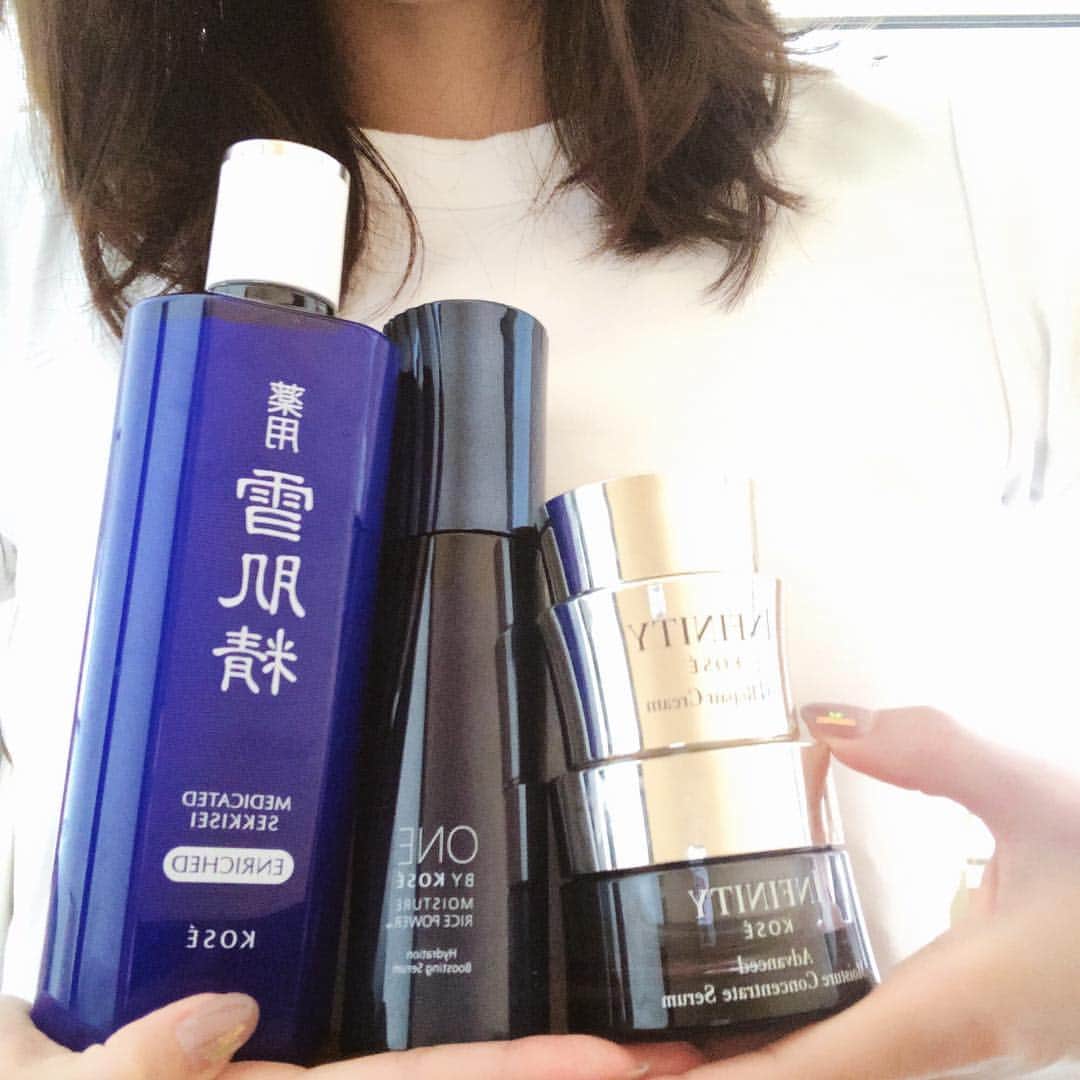 のインスタグラム：「: 関係者の方を通じて頂きました。 とてもとてもありがたいです。 ただいま合宿に来ています。疲れた顔、身体をリフレッシュさせてトレーニングがんばります。 本当にありがとうございます！  #kose #雪肌精 #onebykose  #infinity」