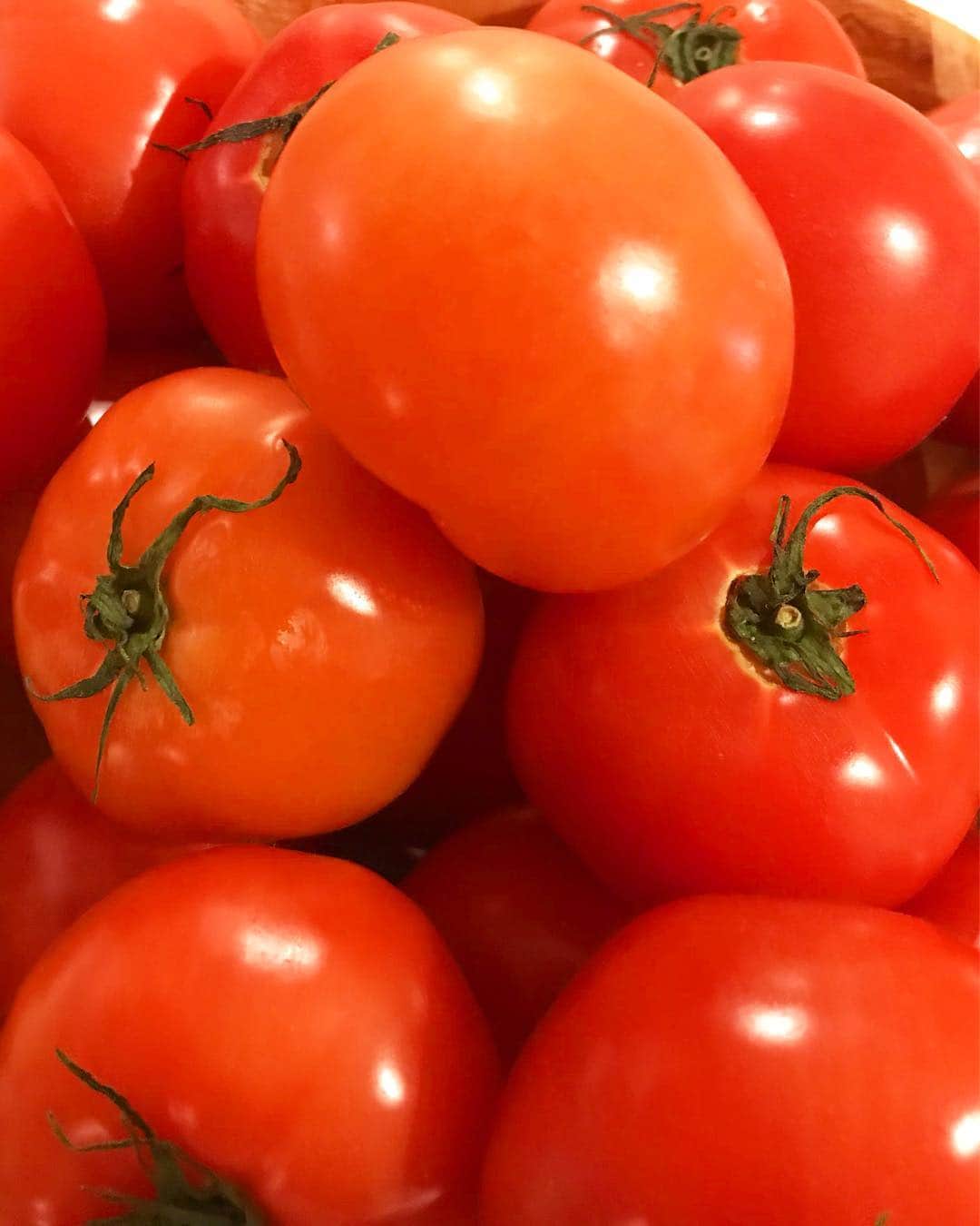 片山萌美さんのインスタグラム写真 - (片山萌美Instagram)「トマトを本当にたくさんいただきました。 今の時期、トマトは高いし 何より美味しいトマトを沢山いただけて 本当に本当に嬉しい🍅  #トマト #生でも食べて #カレーつくる #楽しみ」1月26日 22時31分 - moet_mi