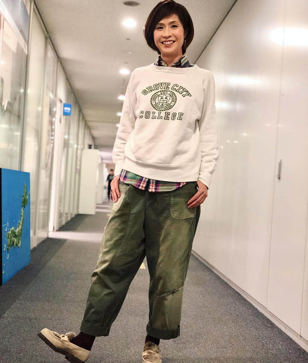 今村涼子さんのインスタグラム写真 - (今村涼子Instagram)「#古着スウェット  コレクションまた増えた  幸せ🧡 #ビンテージスウェット #アメカジ」1月26日 23時03分 - ryoko.imamu