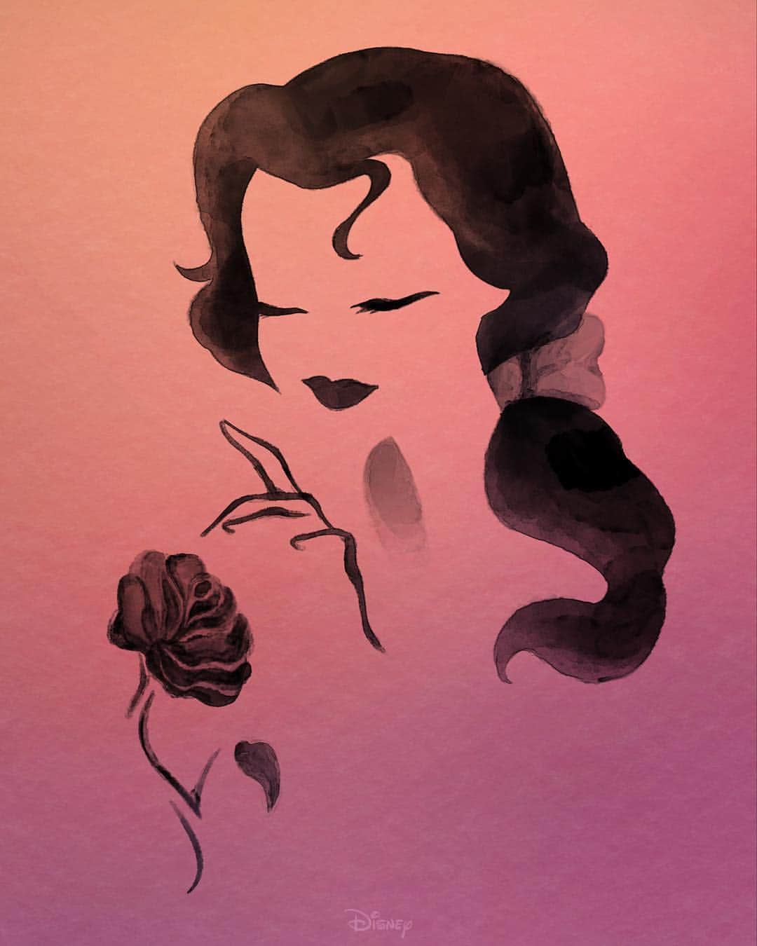 美女と野獣のインスタグラム：「“Truly an enchanted rose.” 🥀🌹✨」