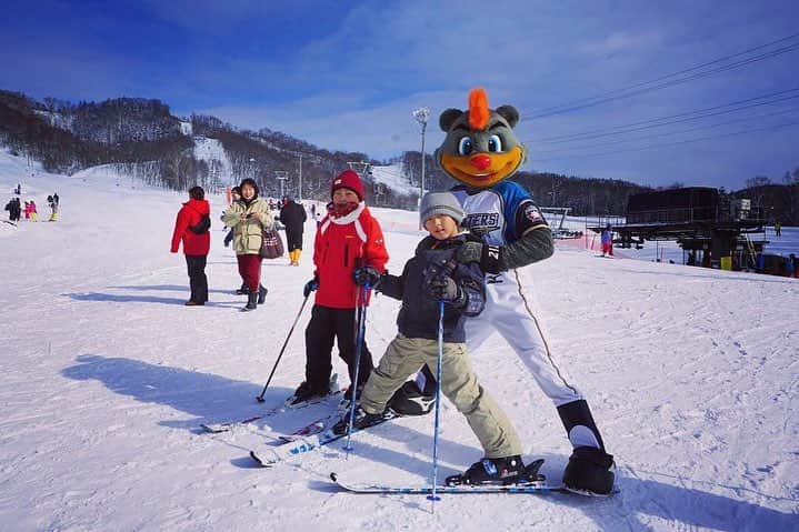 北海道日本ハムファイターズ フレップさんのインスタグラム写真 - (北海道日本ハムファイターズ フレップInstagram)「. 道北の羽幌町へ、スキー場のお祭りで行って来たよ！ マイナス10℃を下回る極寒の中だったけど、地元の人達がみんな笑顔で癒されました🎵 こういう地域のイベントって、なんだかほっこりするんだよね😊 …あ、ちなみに今日は時間も限られてたんで滑らなかったけど、2月にゆきのね奨楽金のスキーイベントで利尻に行くんで、クロカンだけじゃなくてアルペンスキーも練習しとかないとね（笑）。 by B☆B #lovefighters #驀進 #羽幌町民スキー場びゅーまつり #BB212」1月28日 17時30分 - frep_the_fox