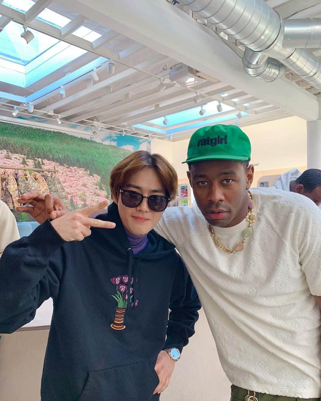 スホさんのインスタグラム写真 - (スホInstagram)「Good to see you #TylerTheCreator」1月28日 10時27分 - kimjuncotton