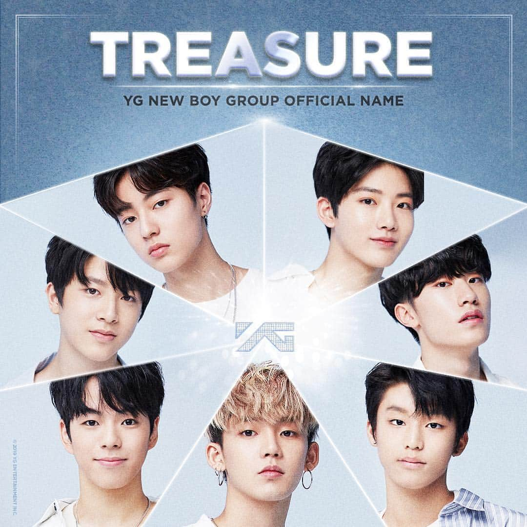 ヤン・ヒョンソクのインスタグラム：「YG NEW BOY GROUP OFFICIAL NAME "TREASURE"  #YG_NEW_BOY_GROUP #TREASURE #YG」