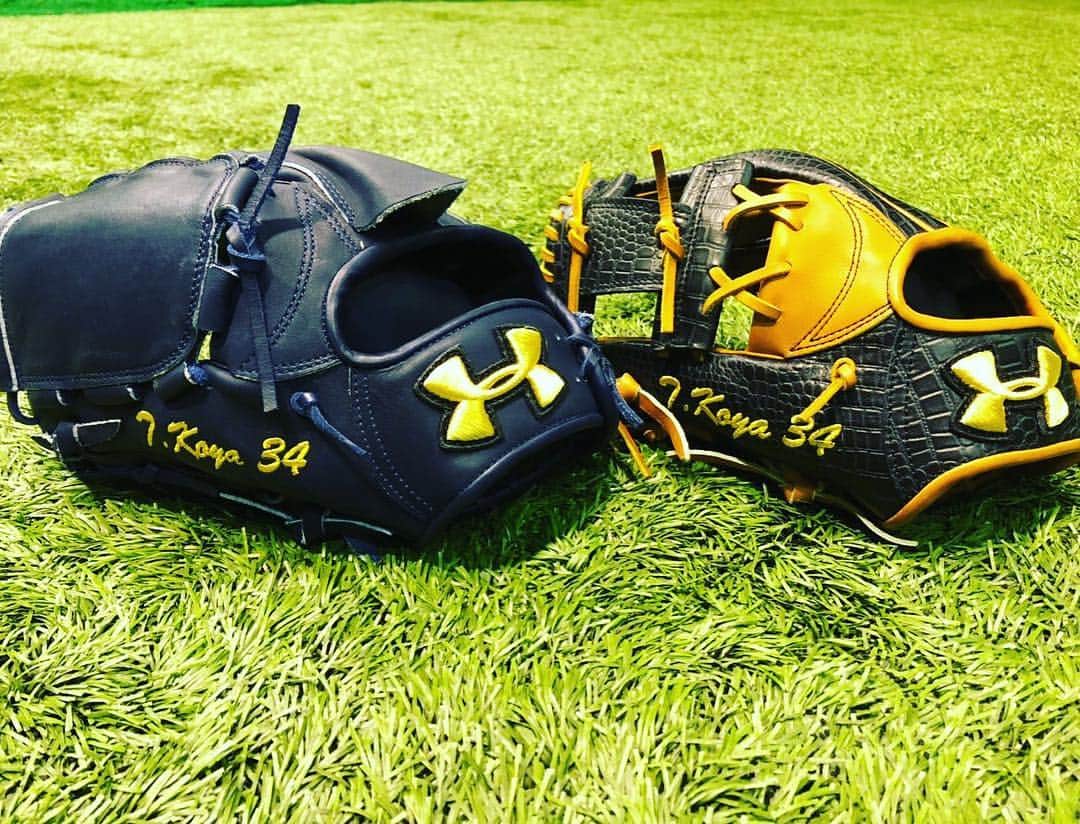 高橋昂也のインスタグラム：「クロコダイルグローブかっこいい！ 🐊🥊 今年も頑張ります！part2  #@uabaseballjp #アンダーアーマー」